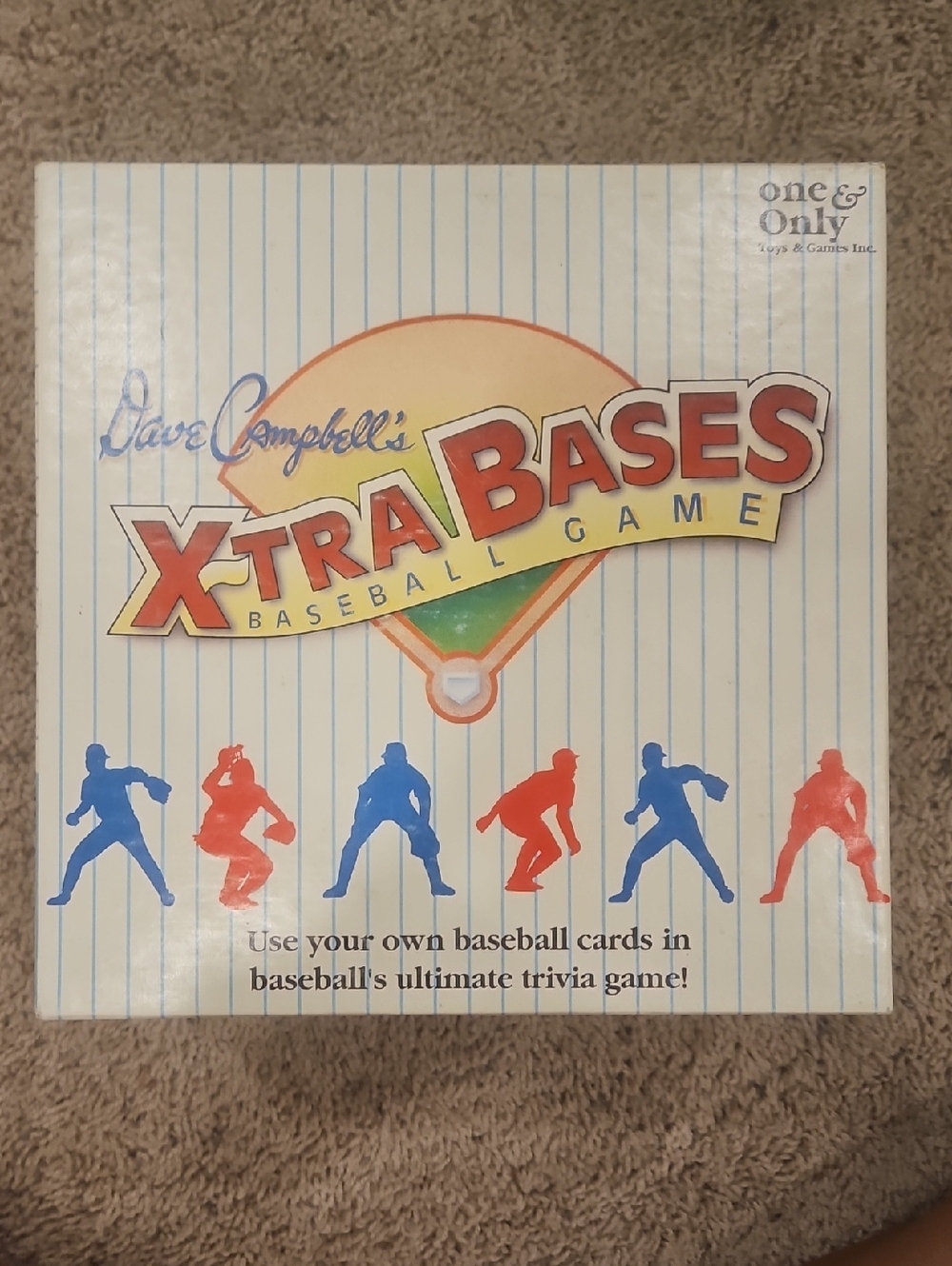 Dave Campbell's Xtra Bases Baseball Game - White with Blue & Red Accents